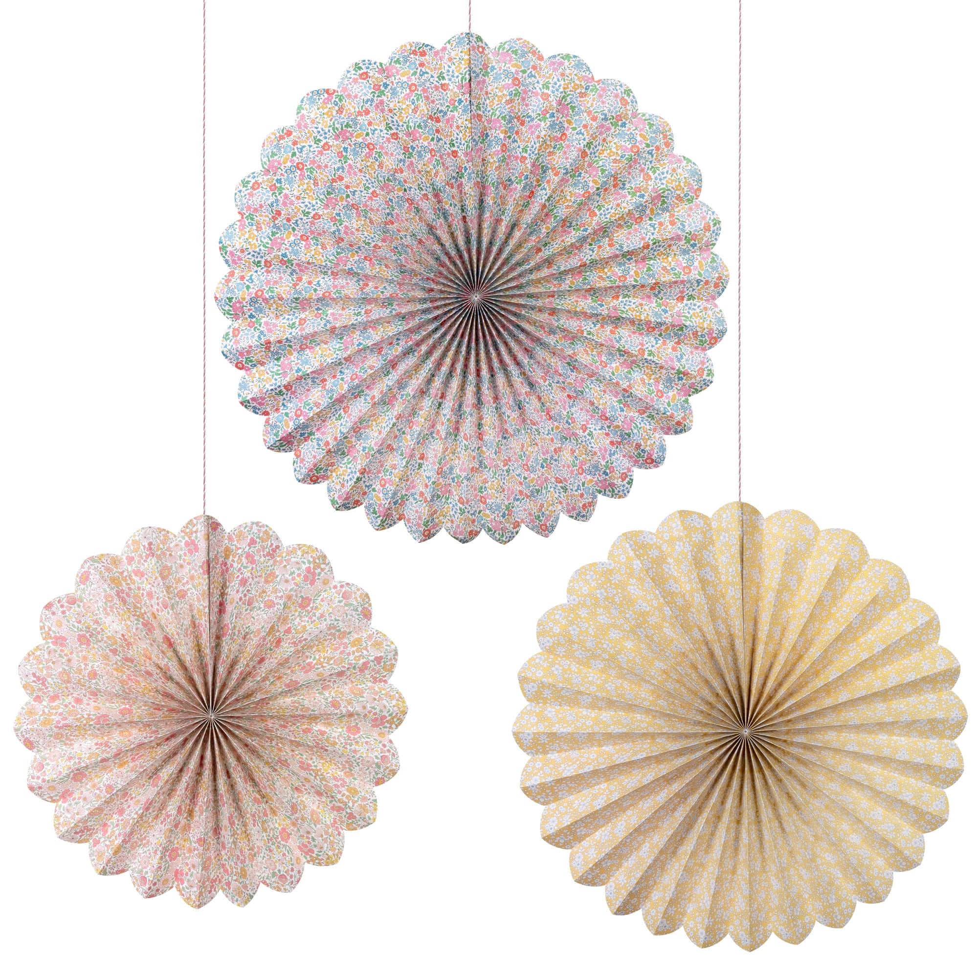 Meri Meri x Liberty Giant Pinwheel Decorations - Meri Meri x Liberty Dev Fırıldak Asılan Süsler - 3 Adet