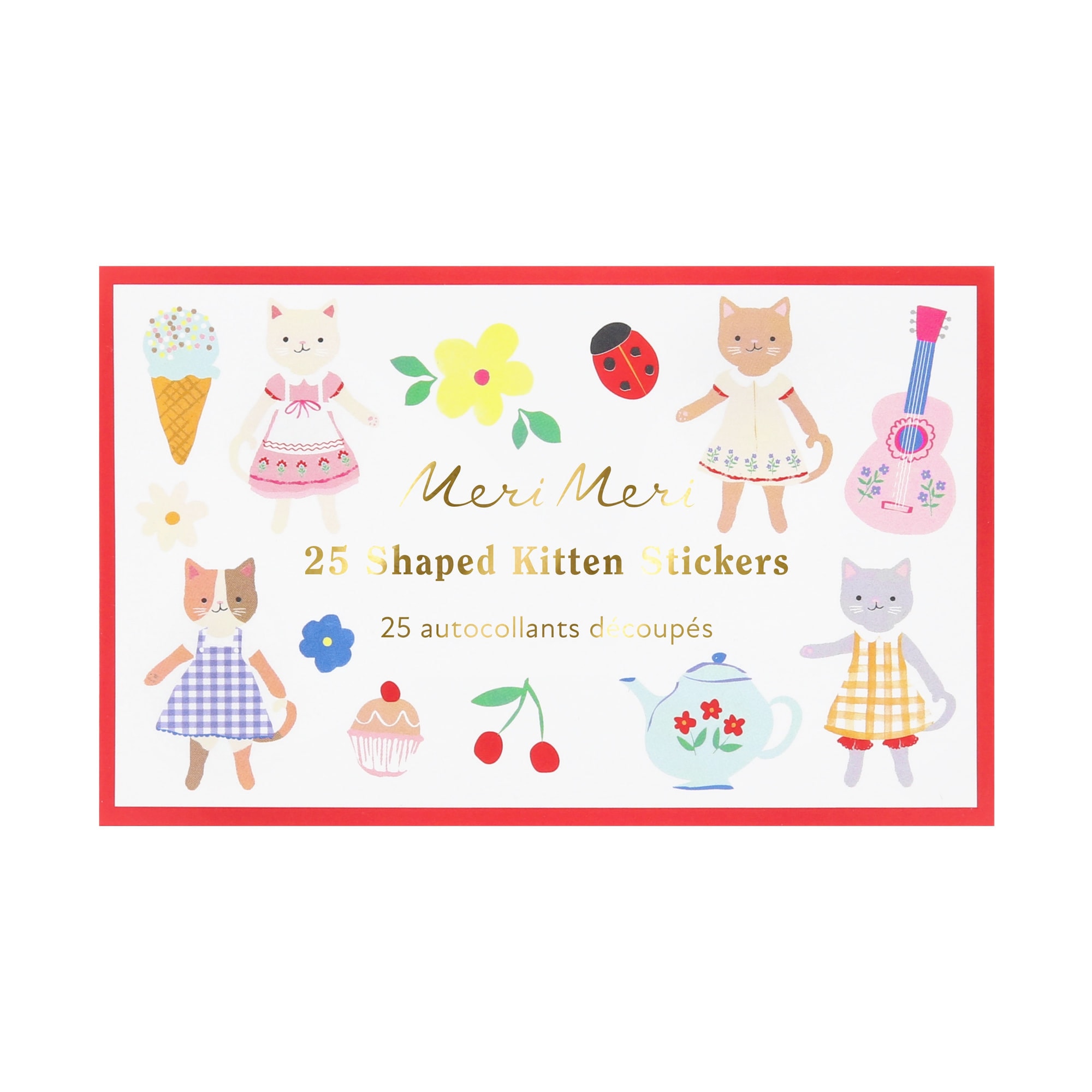 Kitten Club Shaped Stickers - Yavru Kedi Kulübü Şekilli Çıkartmalar - 25 Çıkartma