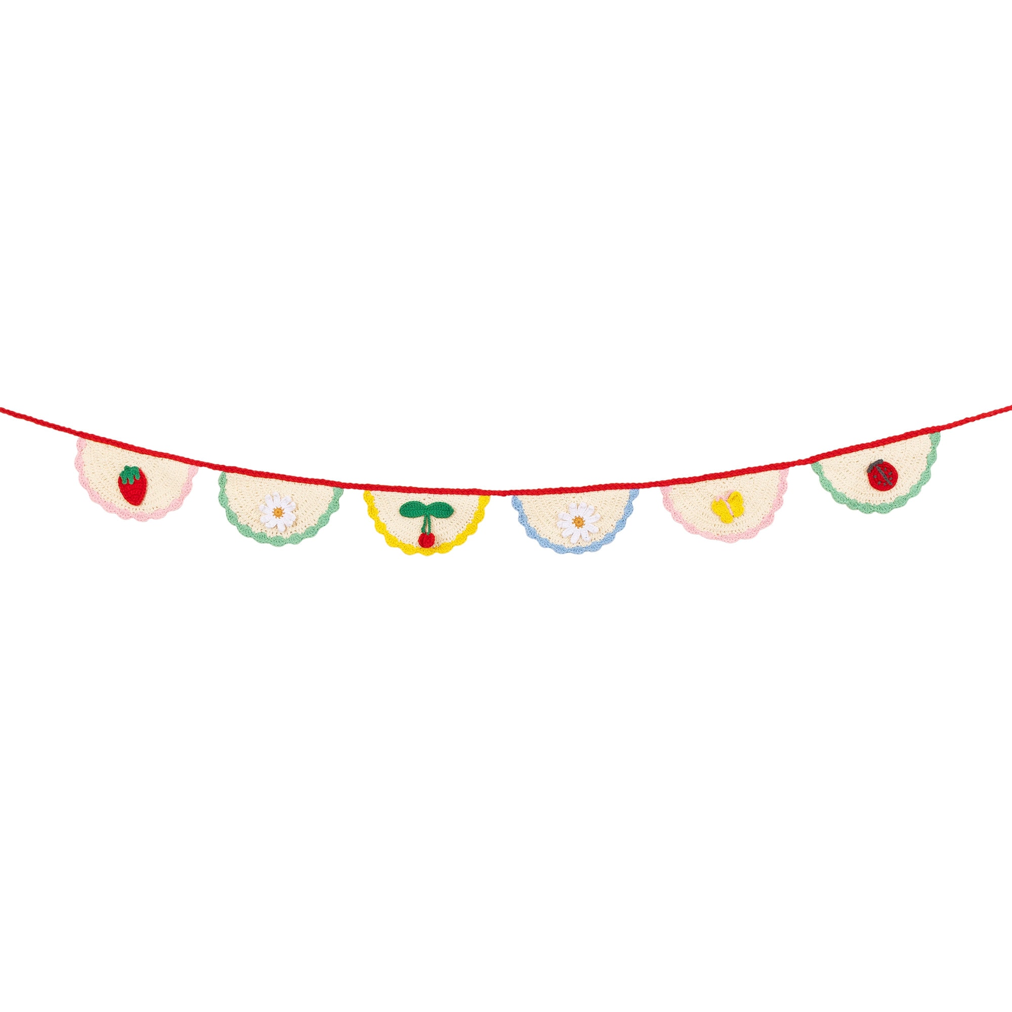 Crochet Scalloped Garland - Tığ İşi Fiston Asılan Süs