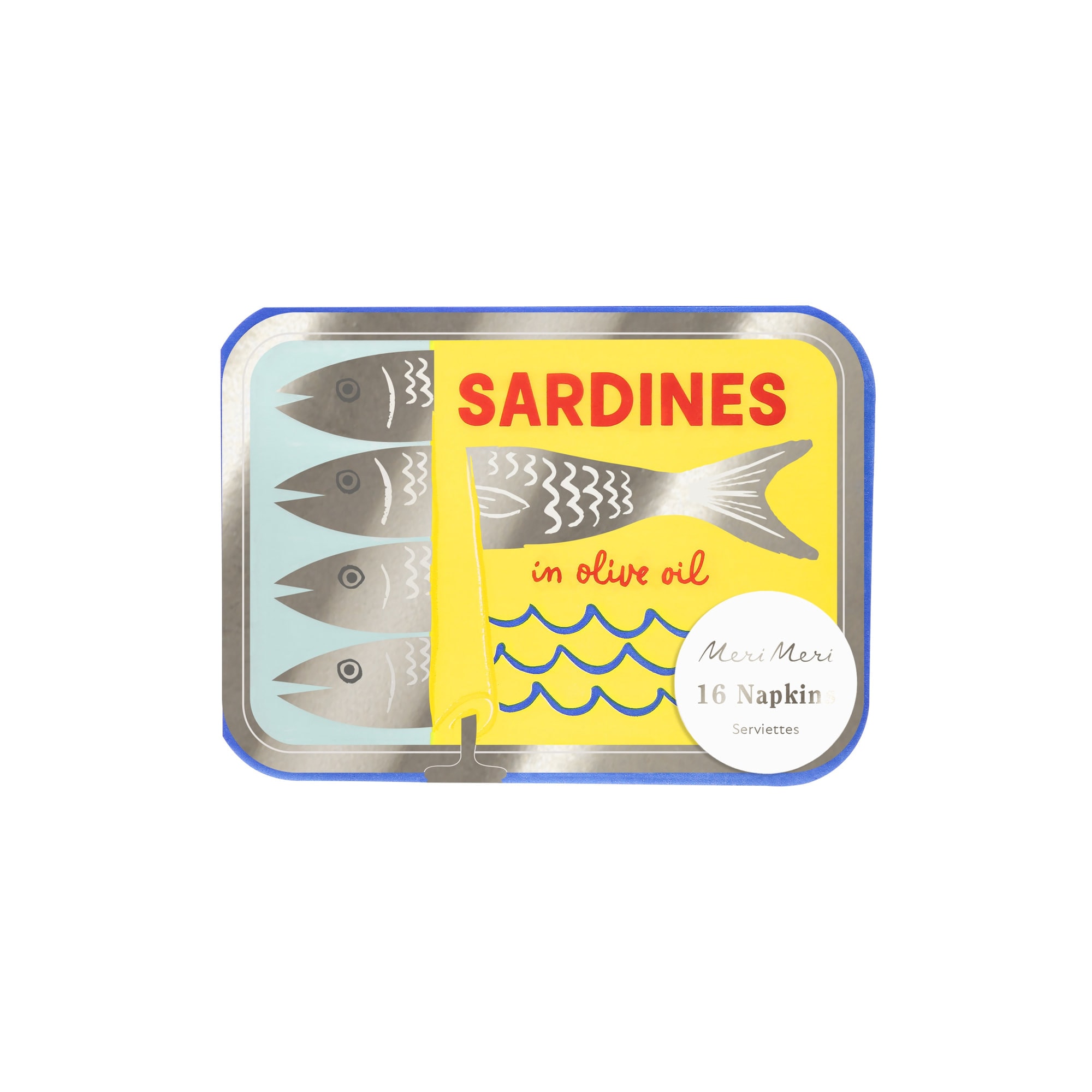 Tinned Sardine Napkins - Sardalya Konservesi Şekilli Peçeteler - 16 Adet