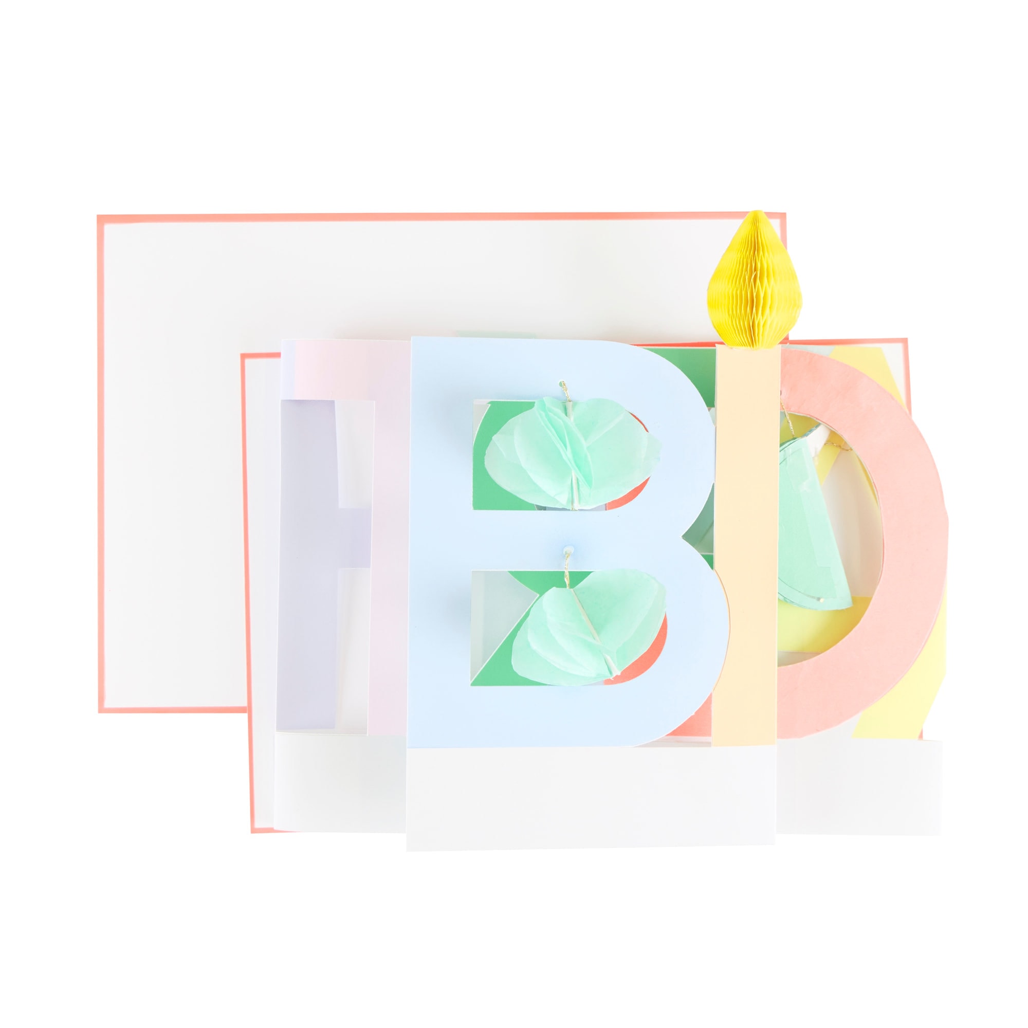 Honeycomb Birthday Concertina Card - Petek Doğum Günü Tebrik Kartı