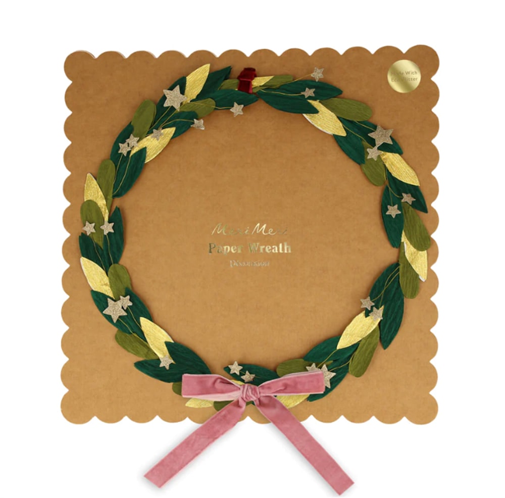 Paper Leaf & Star Wreath - Yapraklar & Yıldızlar Süs
