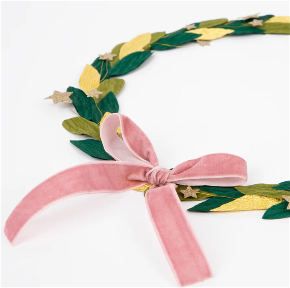 Paper Leaf & Star Wreath - Yapraklar & Yıldızlar Süs