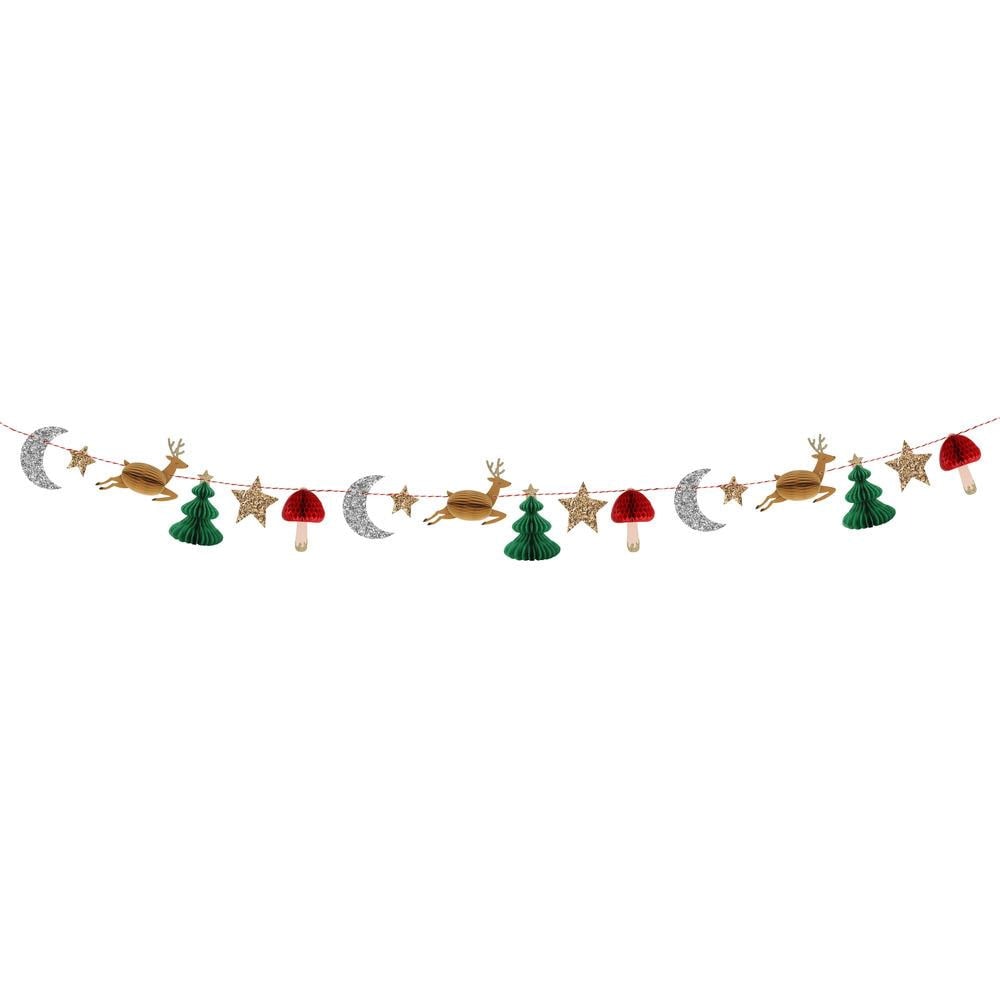 Honeycomb Festive Icon Garland - Yeni Yıl Semboller Asılan Süs