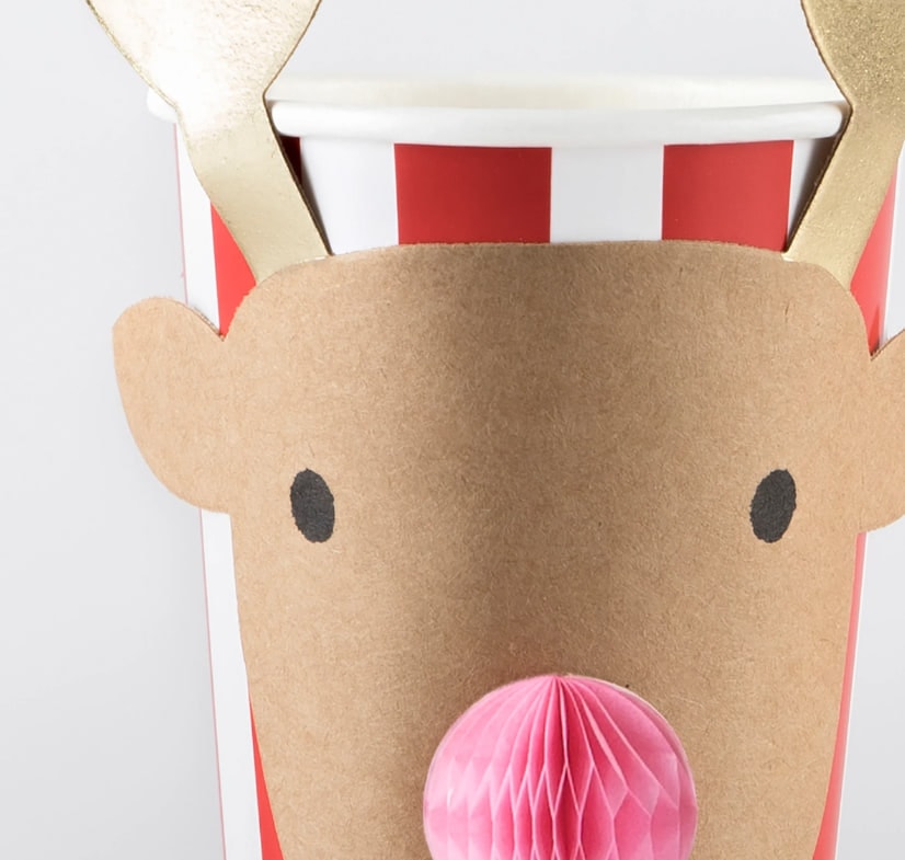 Christmas Honeycomb Cups - Yeni Yıl Bardak (8'li)