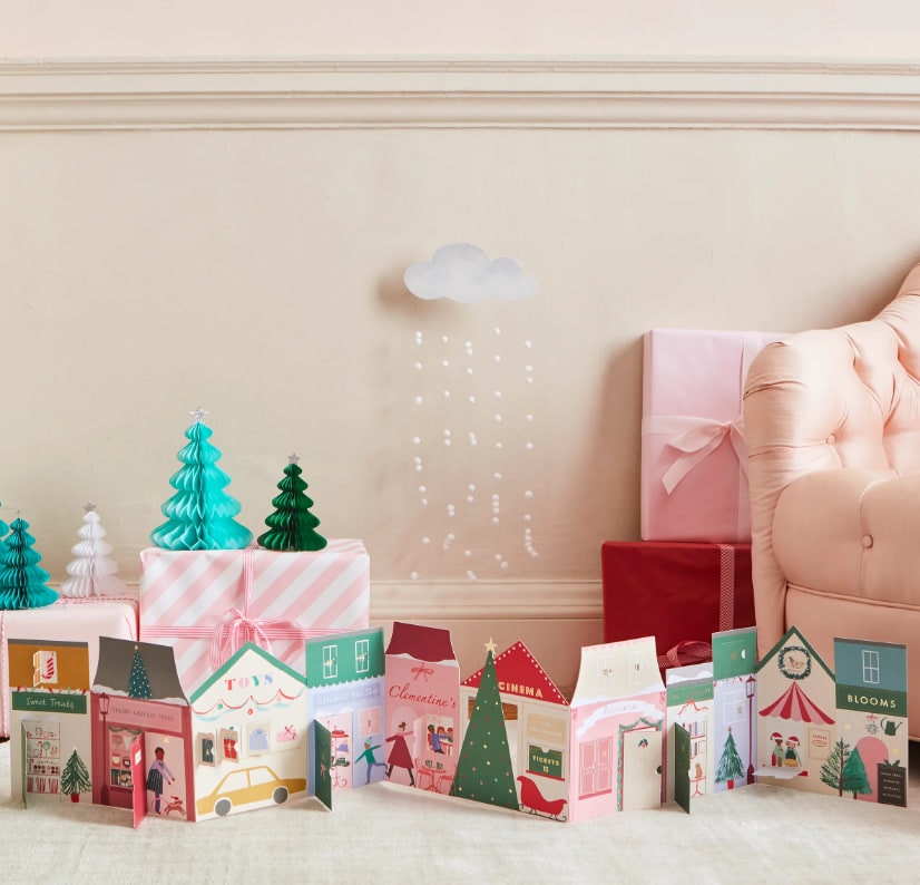 Christmas Street Concertina Advent Calendar - Yeni Yıl Sokağı Advent Calendar