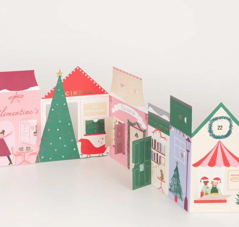 Christmas Street Concertina Advent Calendar - Yeni Yıl Sokağı Advent Calendar