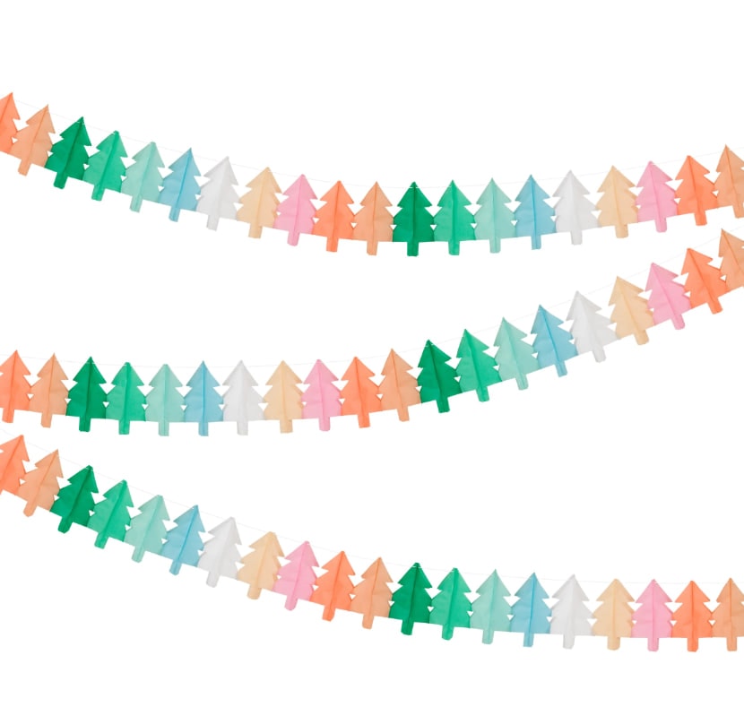 Tissue Paper Christmas Tree Garlands - Yeni Yıl Ağacı Asılan Süs