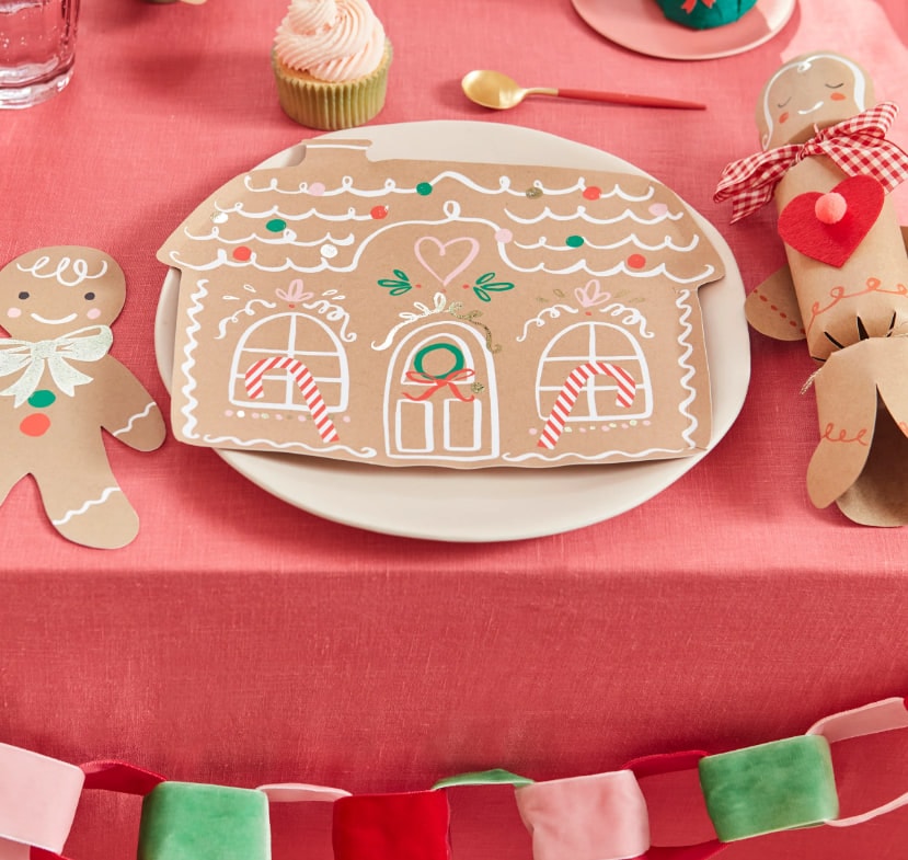 Gingerbread House Plates - Zencefilli Kurabiye Tabak (8'li)