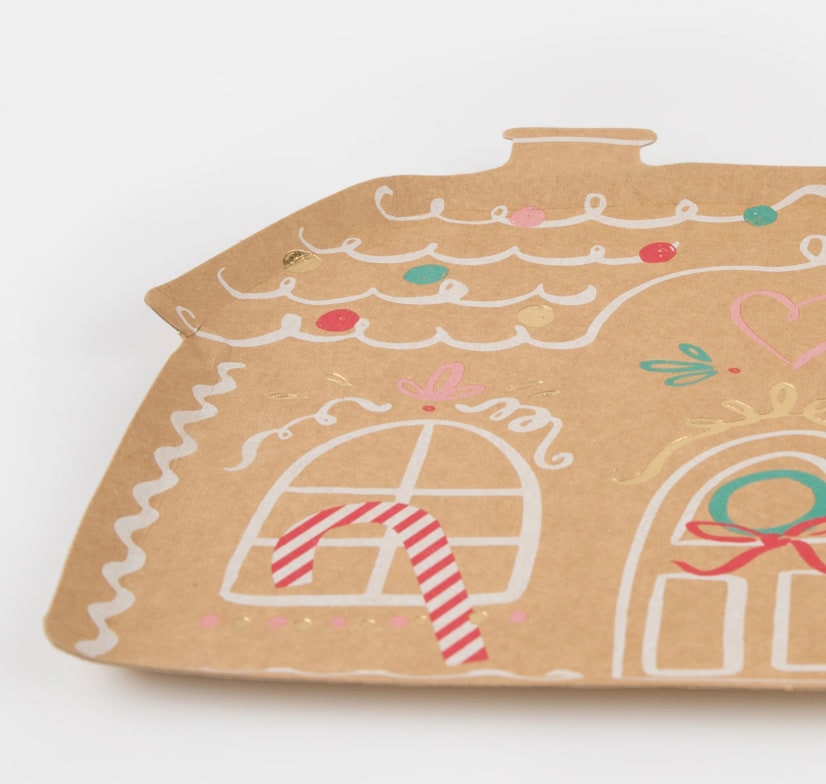 Gingerbread House Plates - Zencefilli Kurabiye Tabak (8'li)
