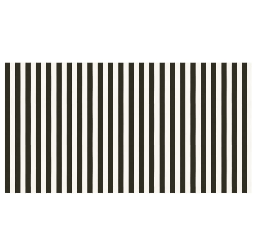 Black Striped Tablecloth - Siyah Çizgili Masa Örtüsü