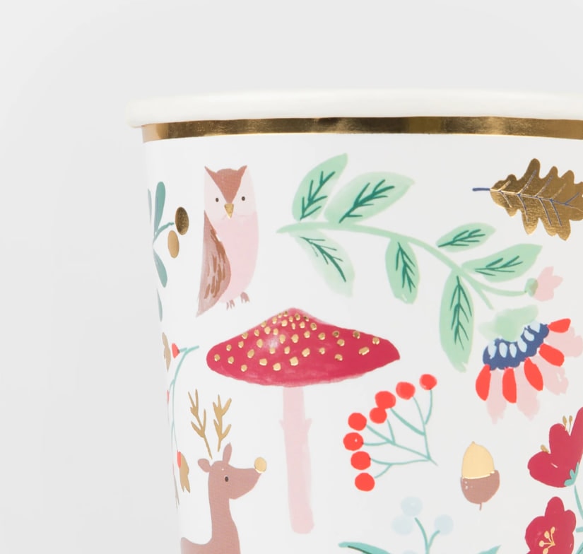 Winter Woodland Cups - Orman Bardak (8'li)