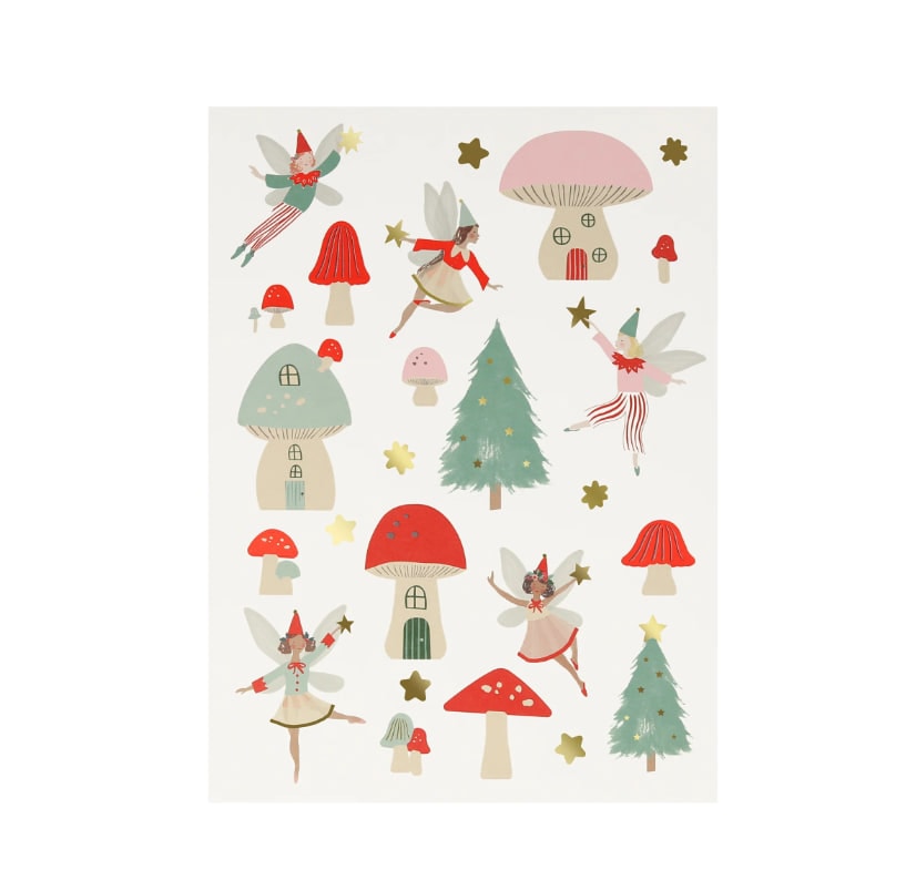 Christmas Fairy Sticker Sheet - Yeni Yıl Perileri Çıkartma