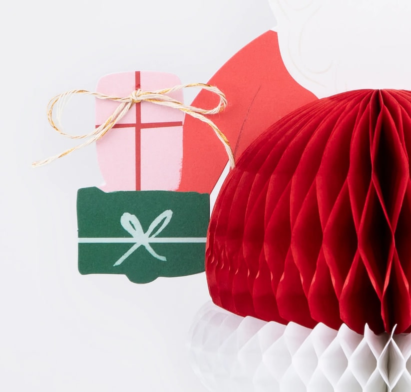 Honeycomb Santa Tebrik Kartı