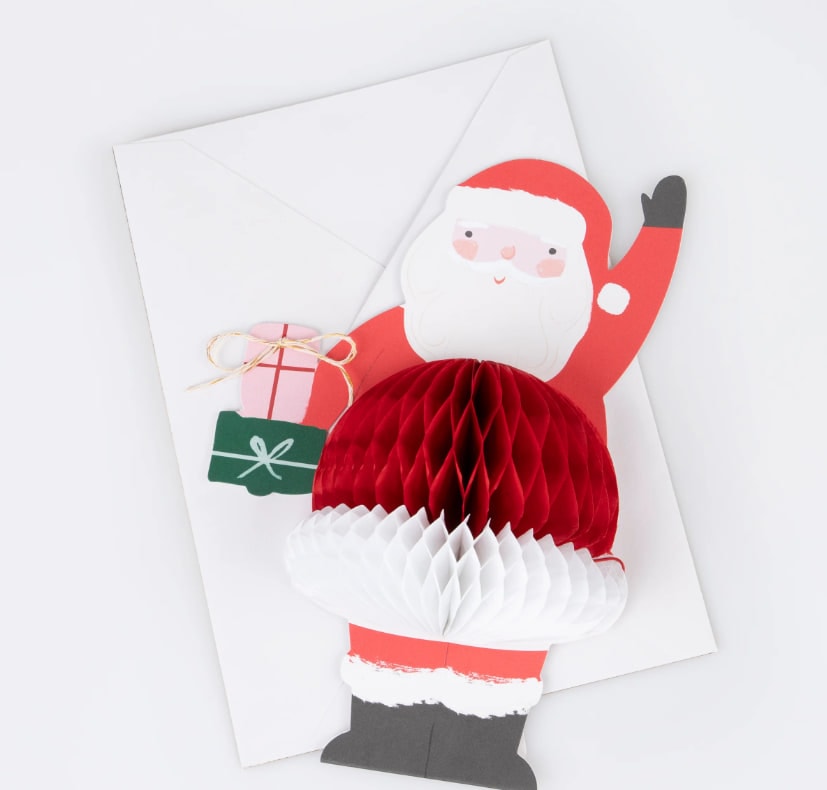 Honeycomb Santa Tebrik Kartı