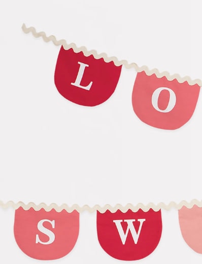 Valentine's Kumaş Asılan Süs