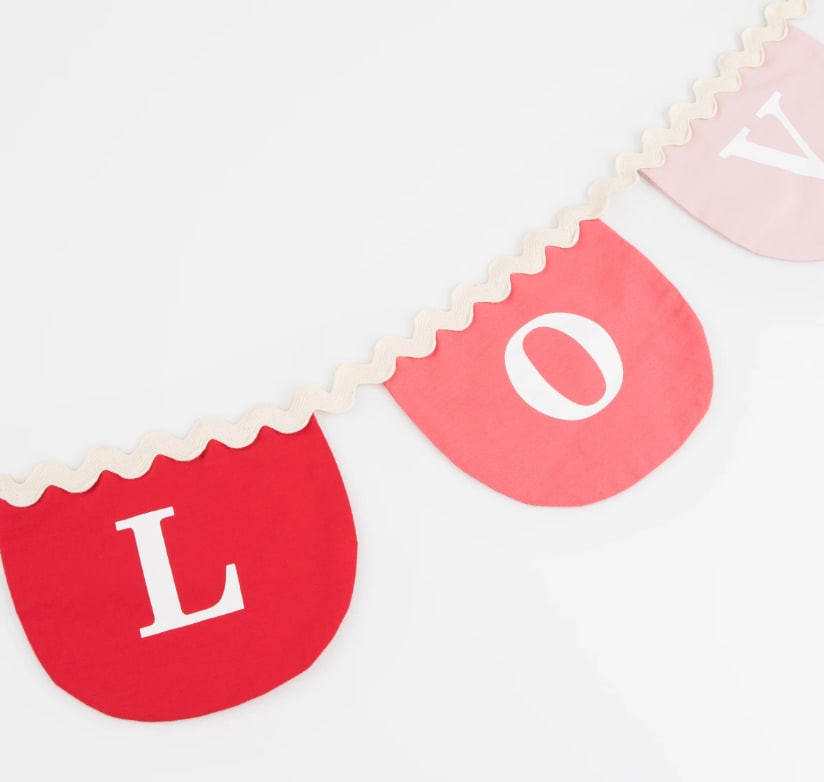 Valentine's Kumaş Asılan Süs