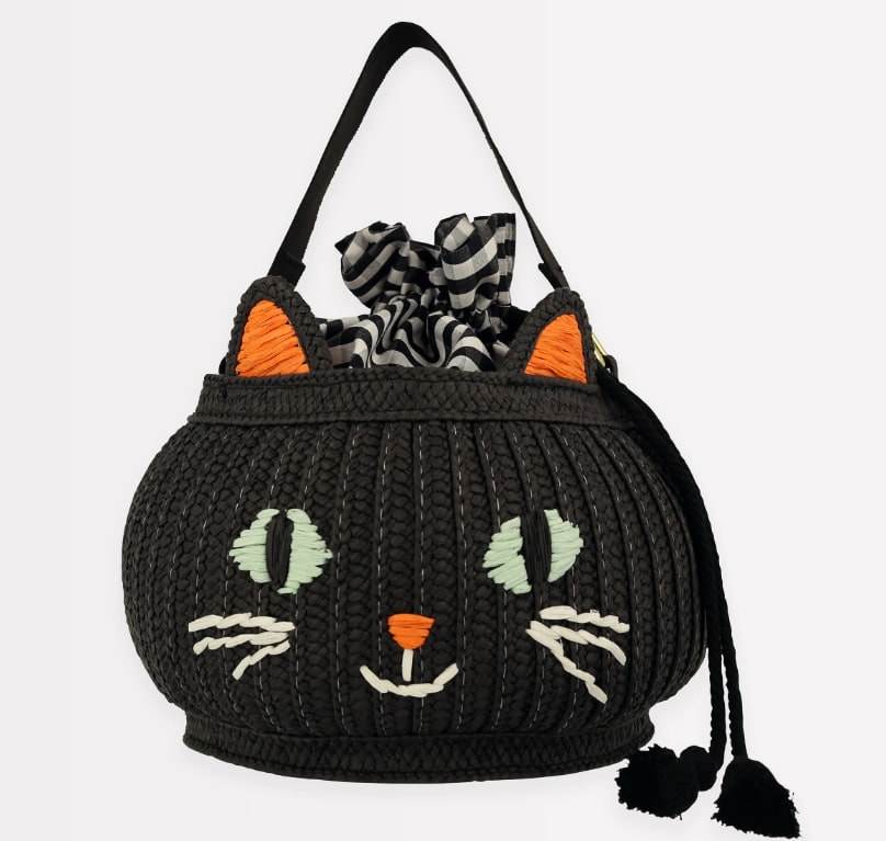 Trick Or Treat Hasır Çanta - Kedi
