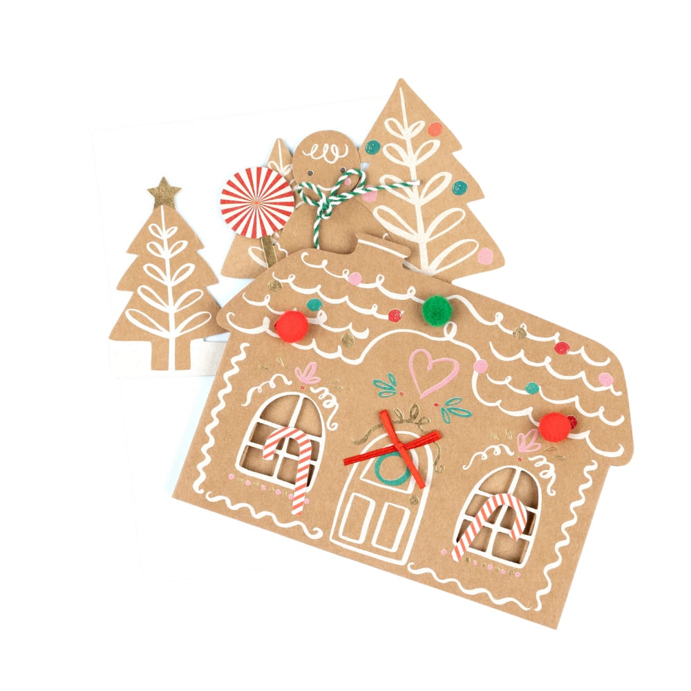 3D Tebrik Kartı - Gingerbread