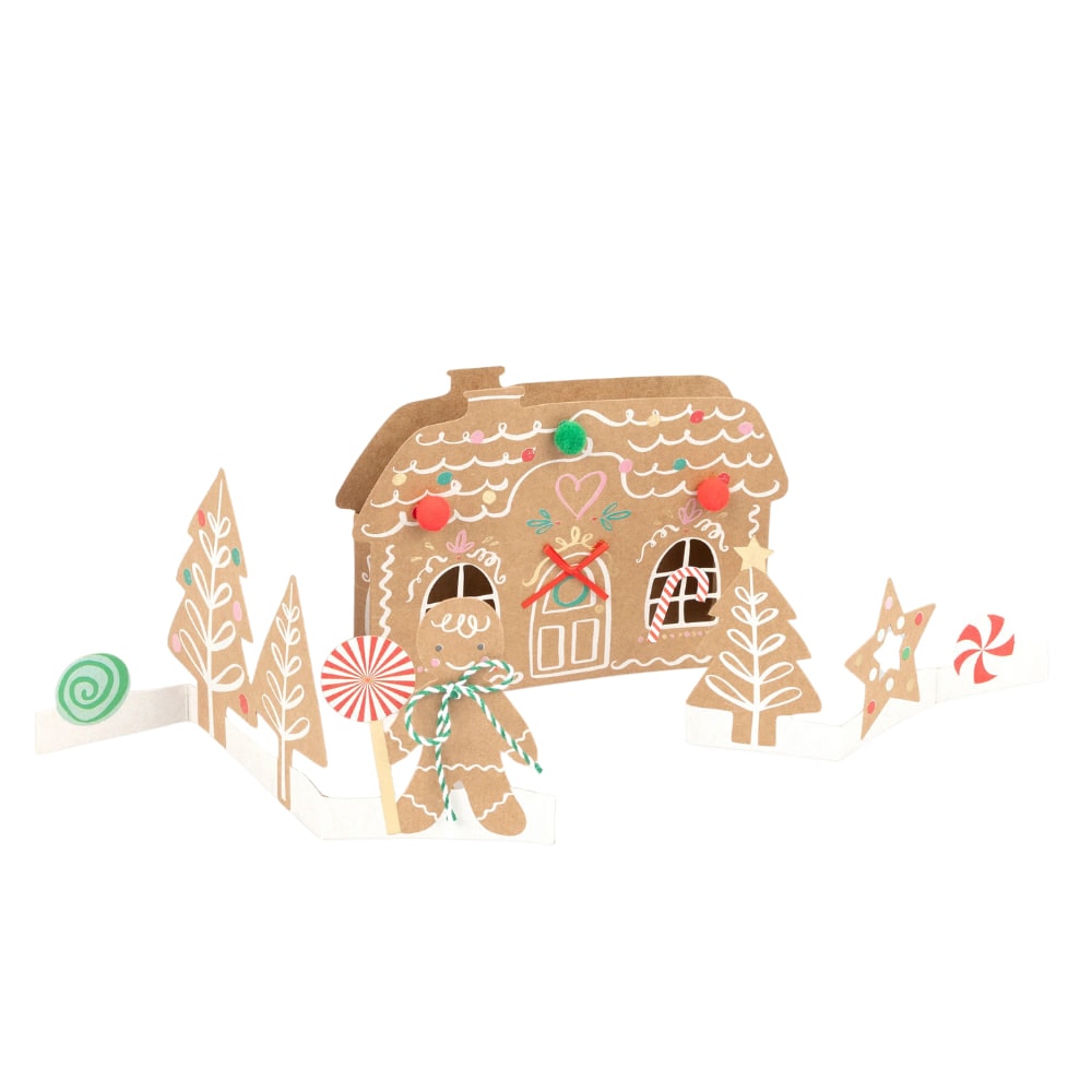 3D Tebrik Kartı - Gingerbread