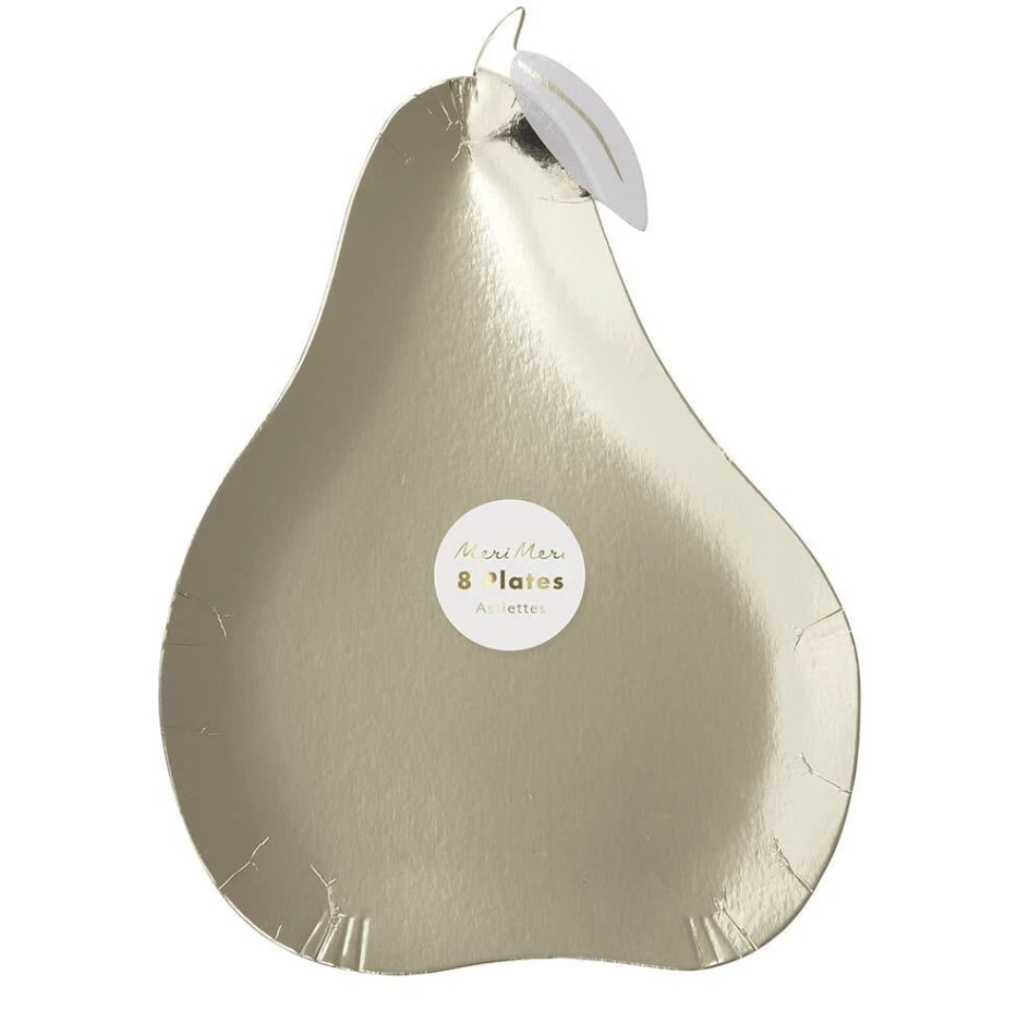 Gold Pear Plates - Altın Armut Tabaklar - 8'li