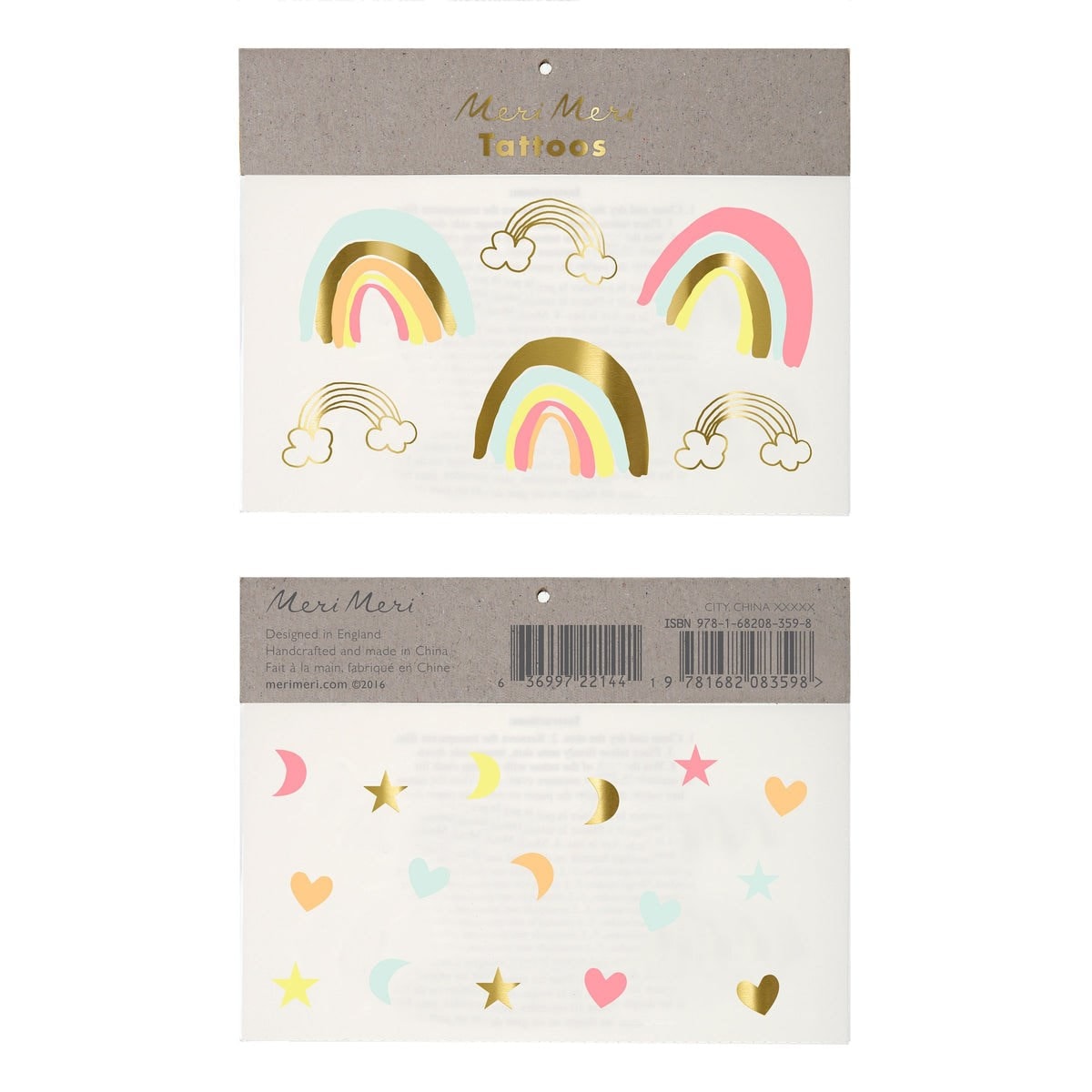 Neon Rainbows Tattoos - Neon Gökkuşağı Geçici Dövme - L