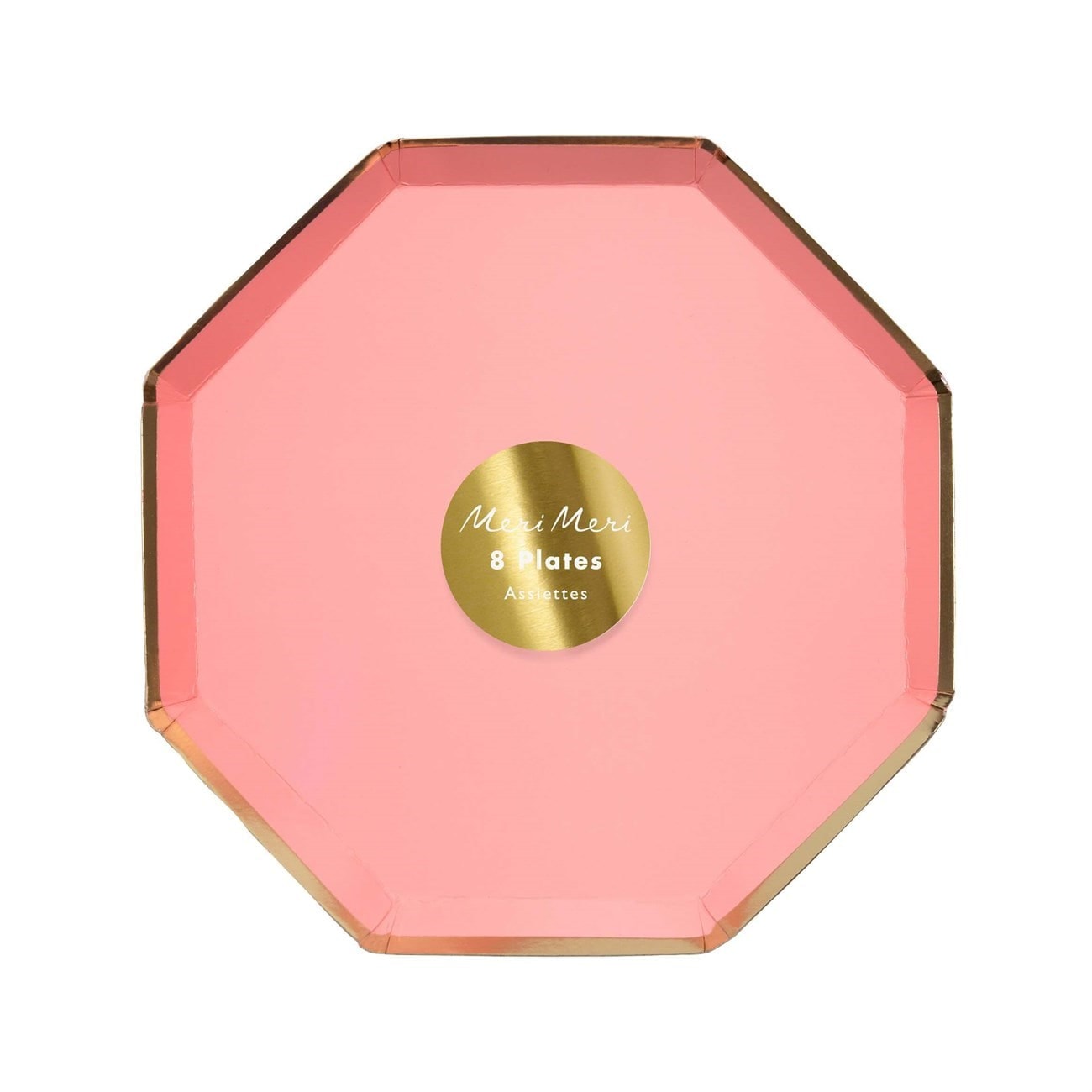 Neon Coral Plates - Neon Mercan Tabaklar - L - 8'li
