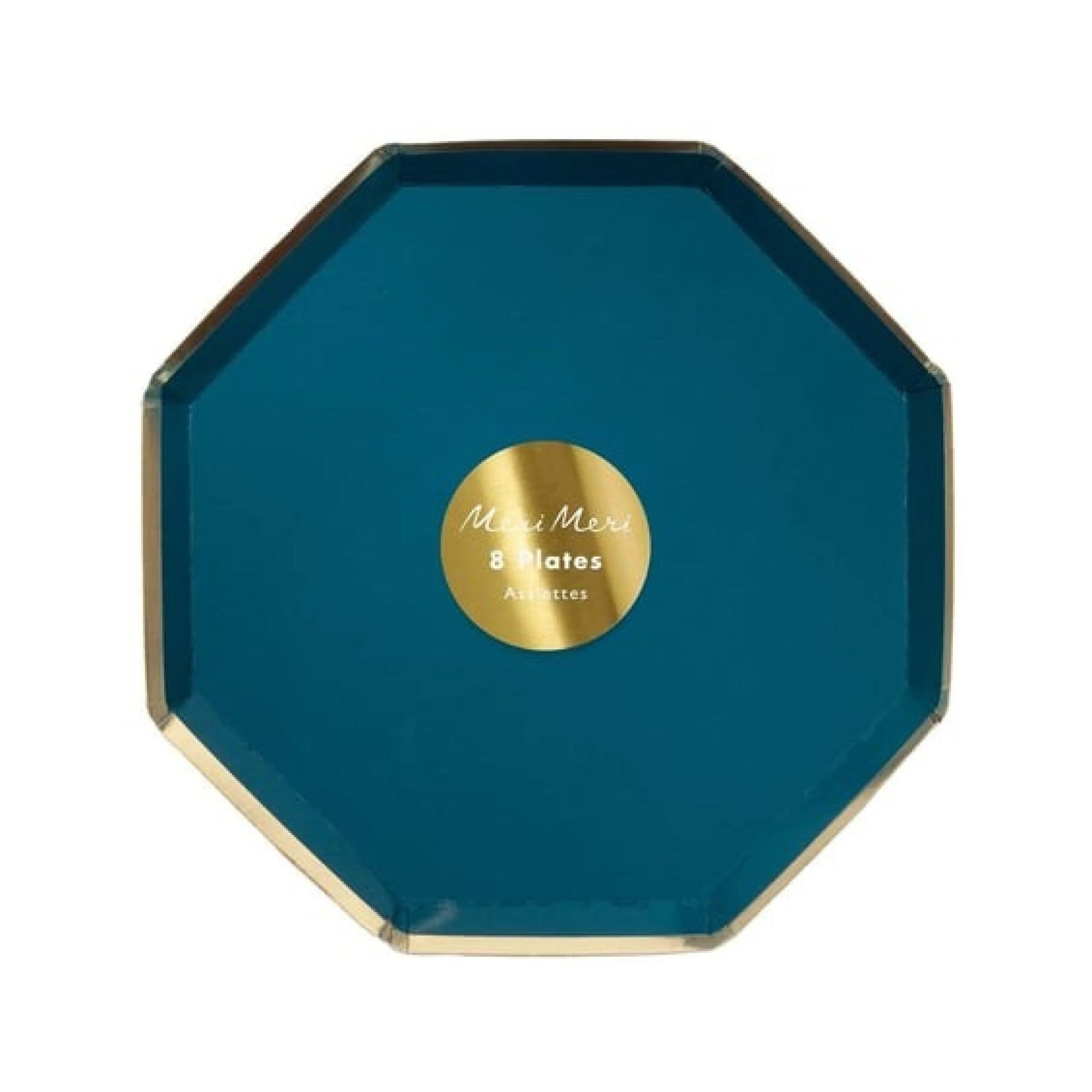 Dark Teal Side Plates - Koyu Turkuaz Tabaklar - M - 8'li