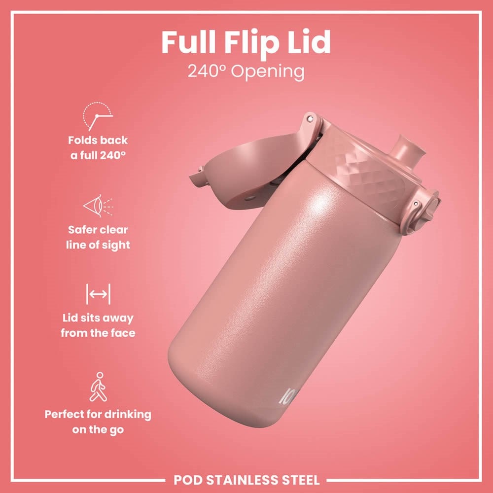 Paslanmaz Çelik Çocuk Suluk - Gül Kurusu - 400 ml - Sızdırmaz