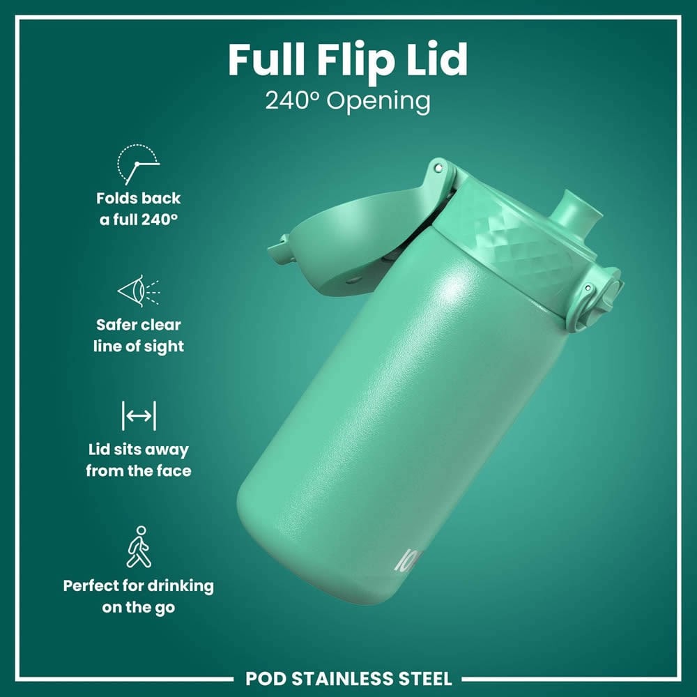Paslanmaz Çelik Çocuk Suluk - Turkuaz - 400 ml - Sızdırmaz