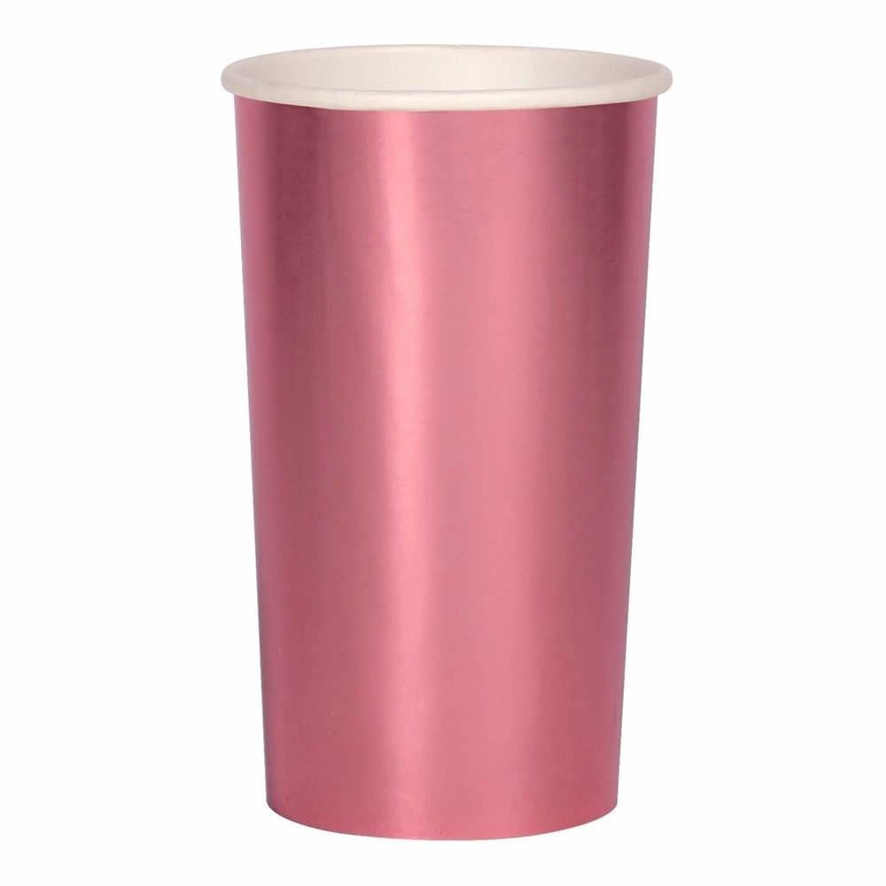 Metallic Pink Cups - Metalik Pembe Bardak - L
