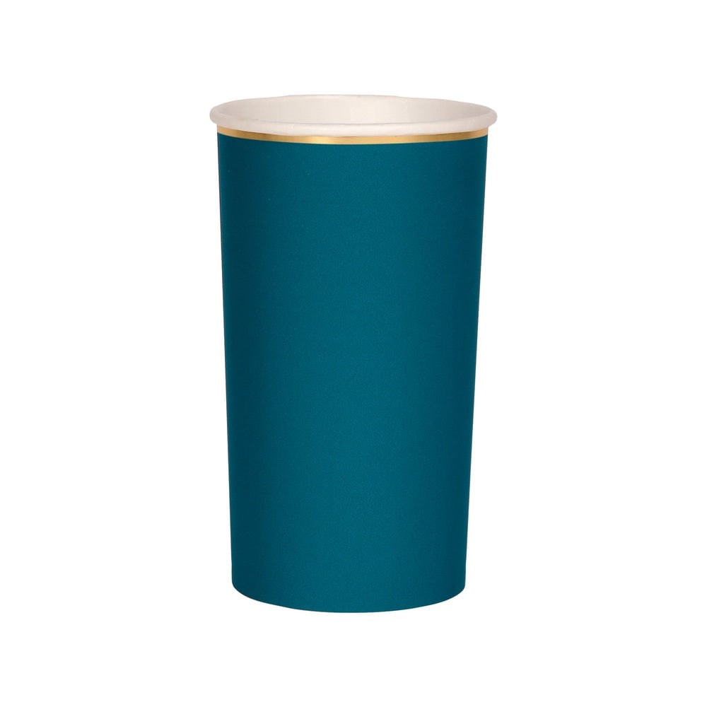 Dark Teal Cups - Koyu Turkuaz Bardak - L