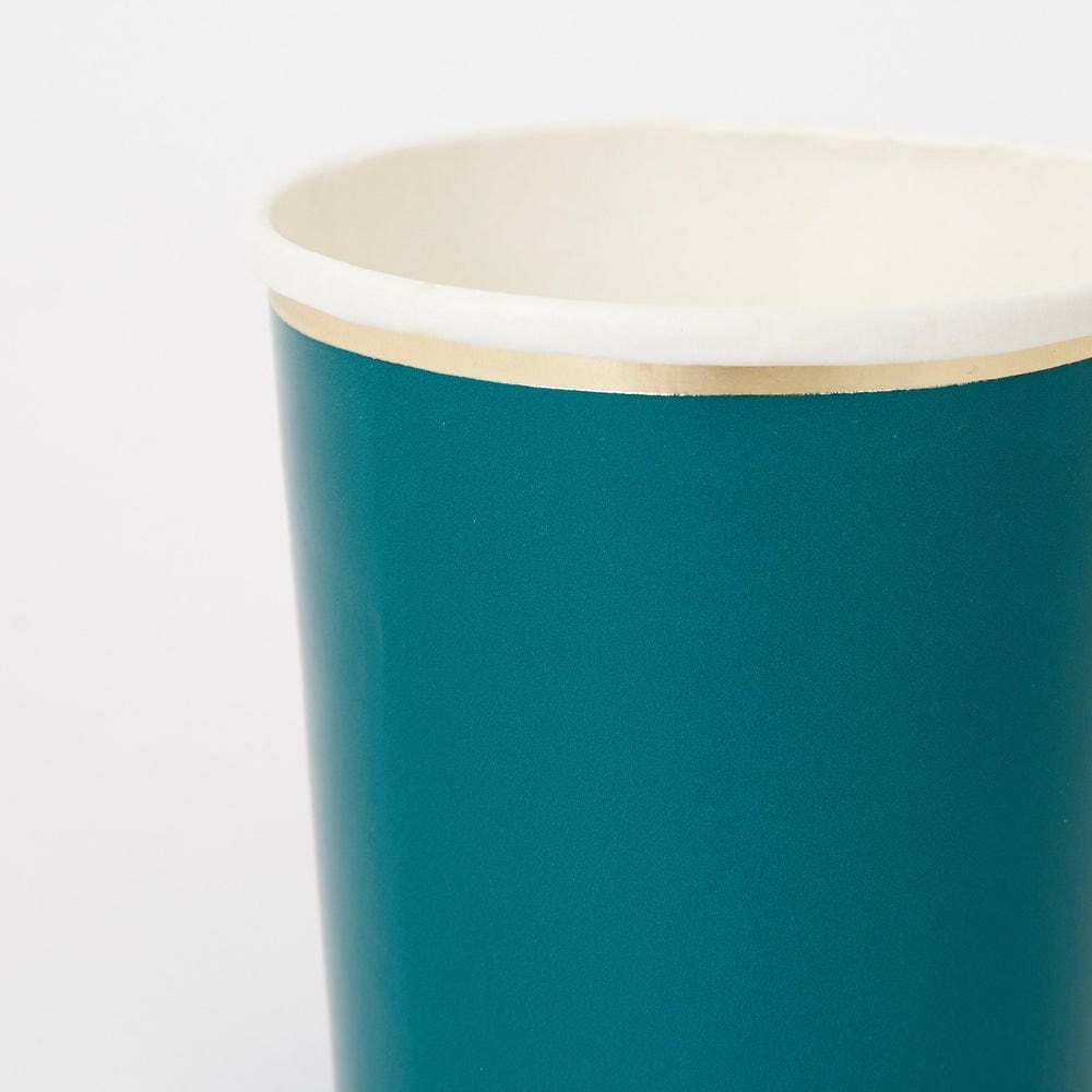 Dark Teal Cups - Koyu Turkuaz Bardak - L