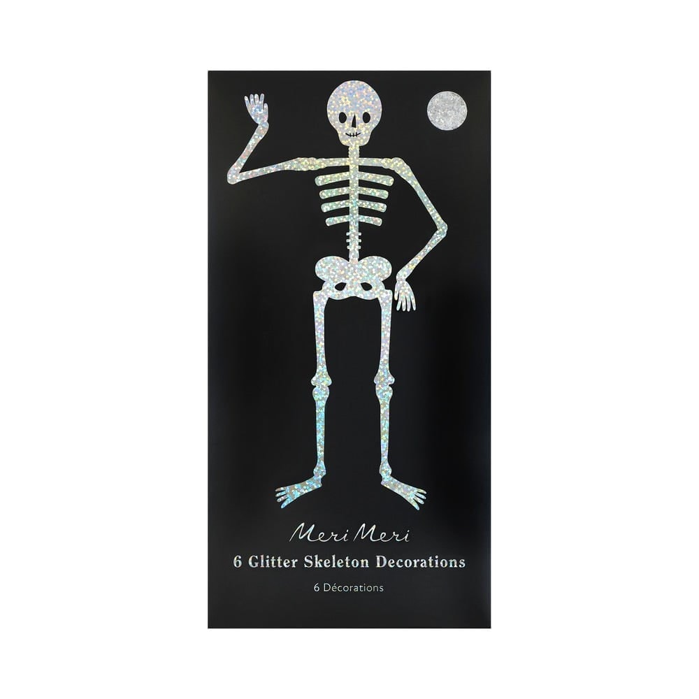 Halloween - Simli Eklemli İskelet Süsleri (6'lı)