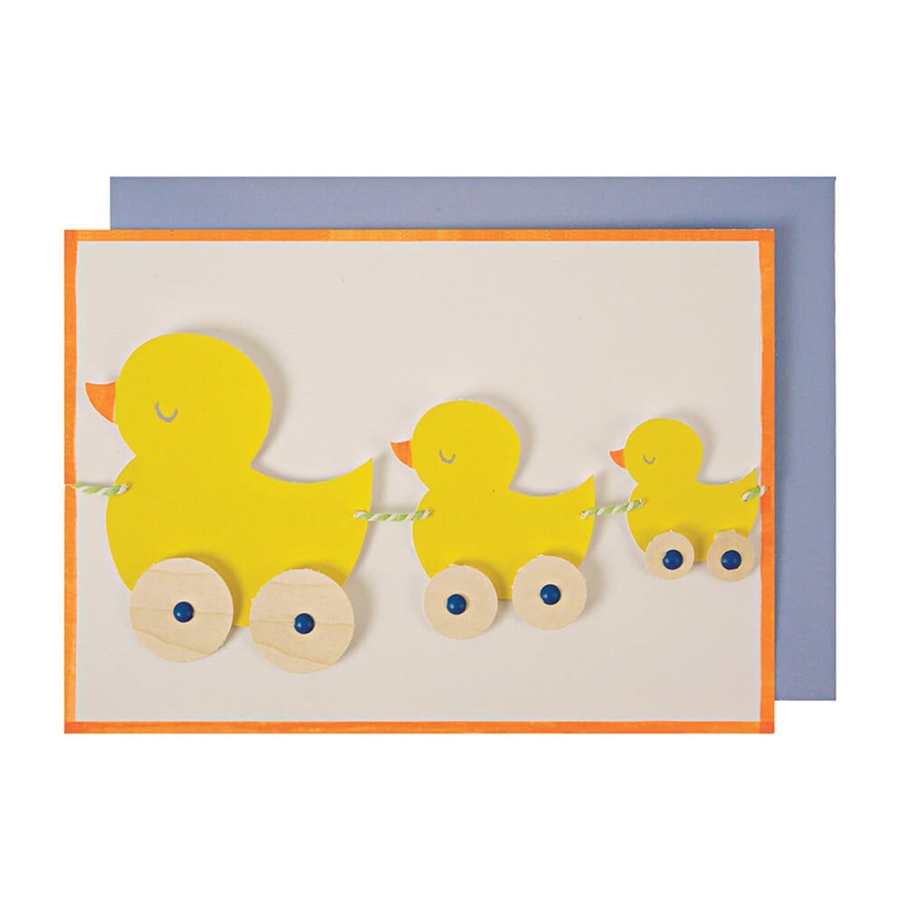 Duck Train Garland Card - Ördek Tren Tebrik Kartı