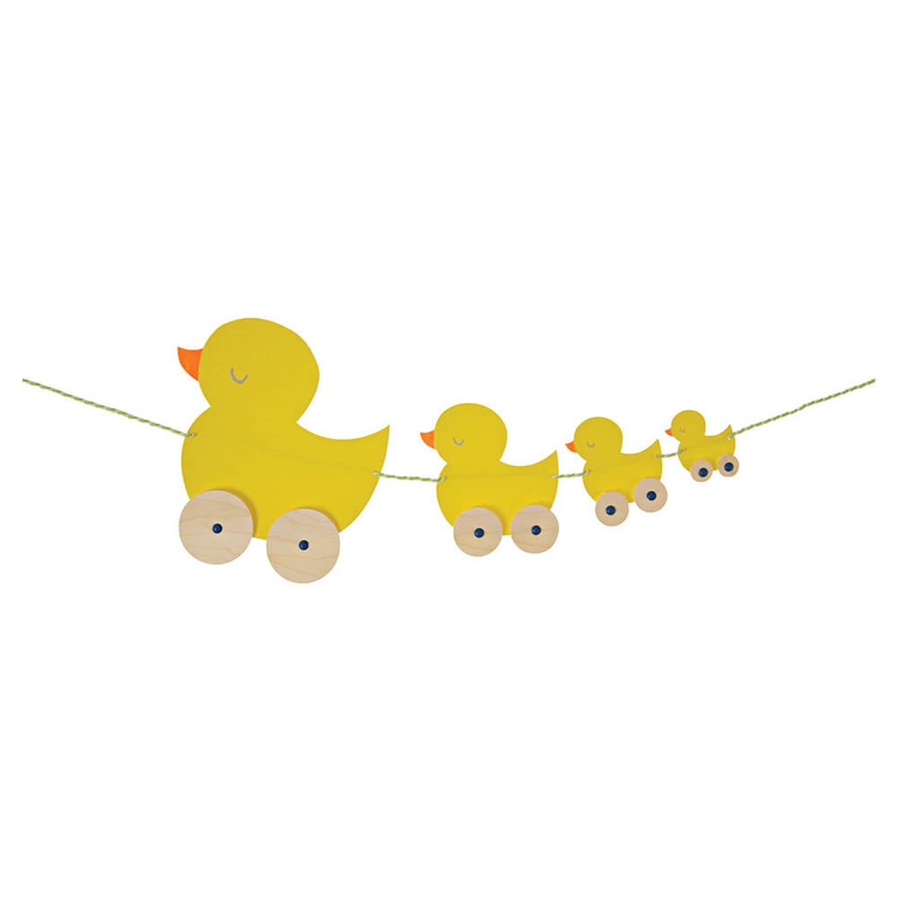 Duck Train Garland Card - Ördek Tren Tebrik Kartı