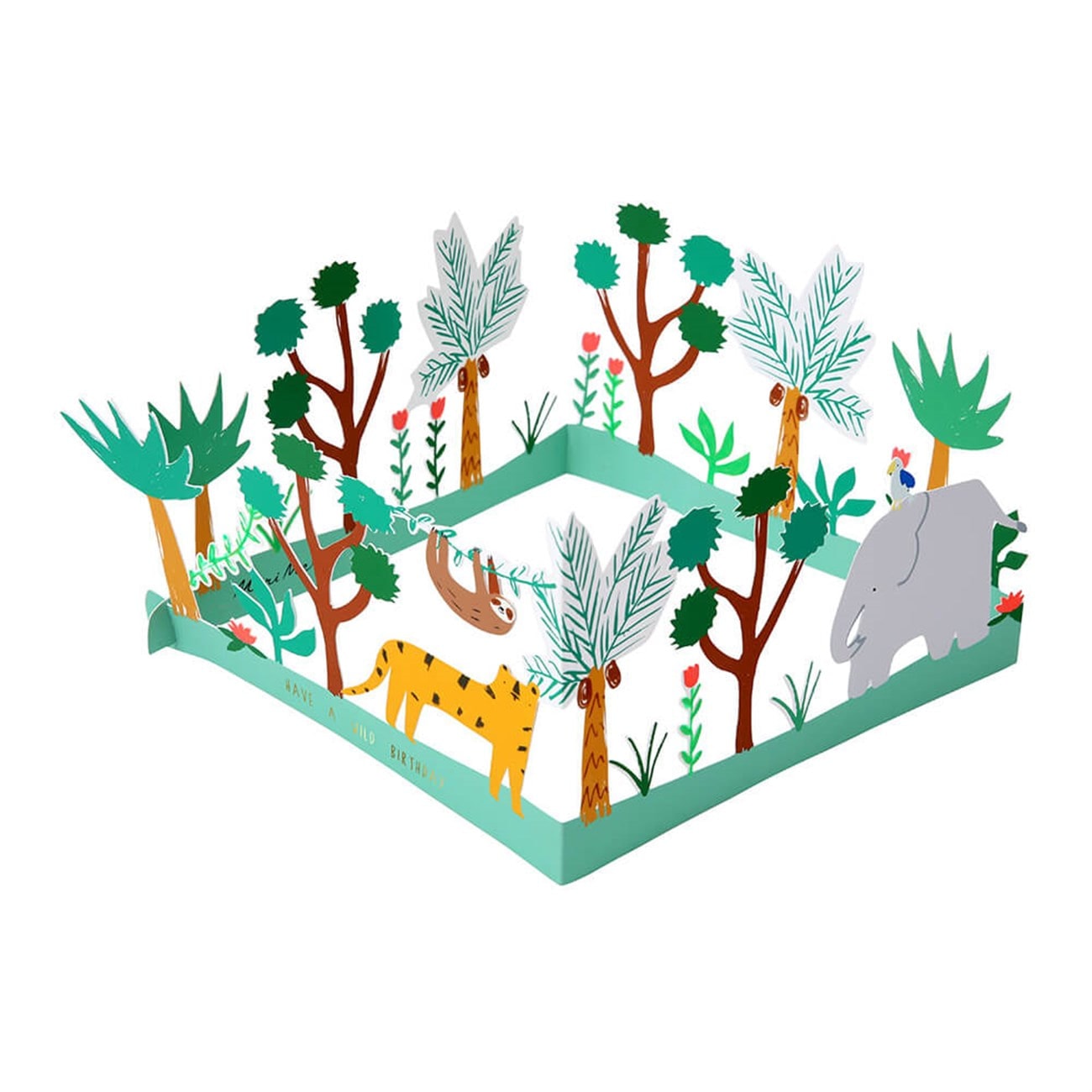 Have A Wild Birthday Card - Vahşi Doğa Doğum Günü Kartı - 3D