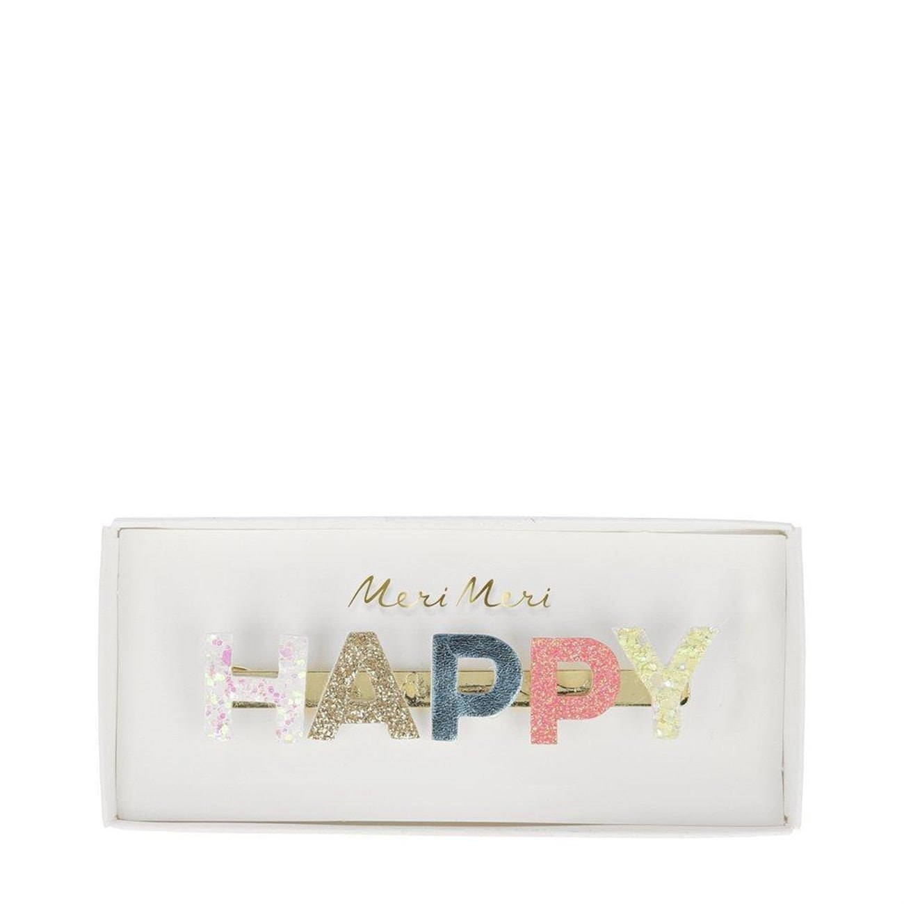Happy Glitter Hair Clip - Happy Simli Toka