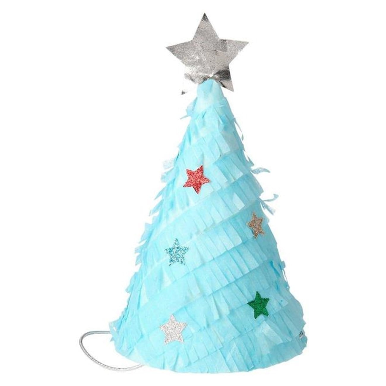 Fringed Christmas Tree Party Hats - Püsküllü Çam Ağacı Parti Şapkaları