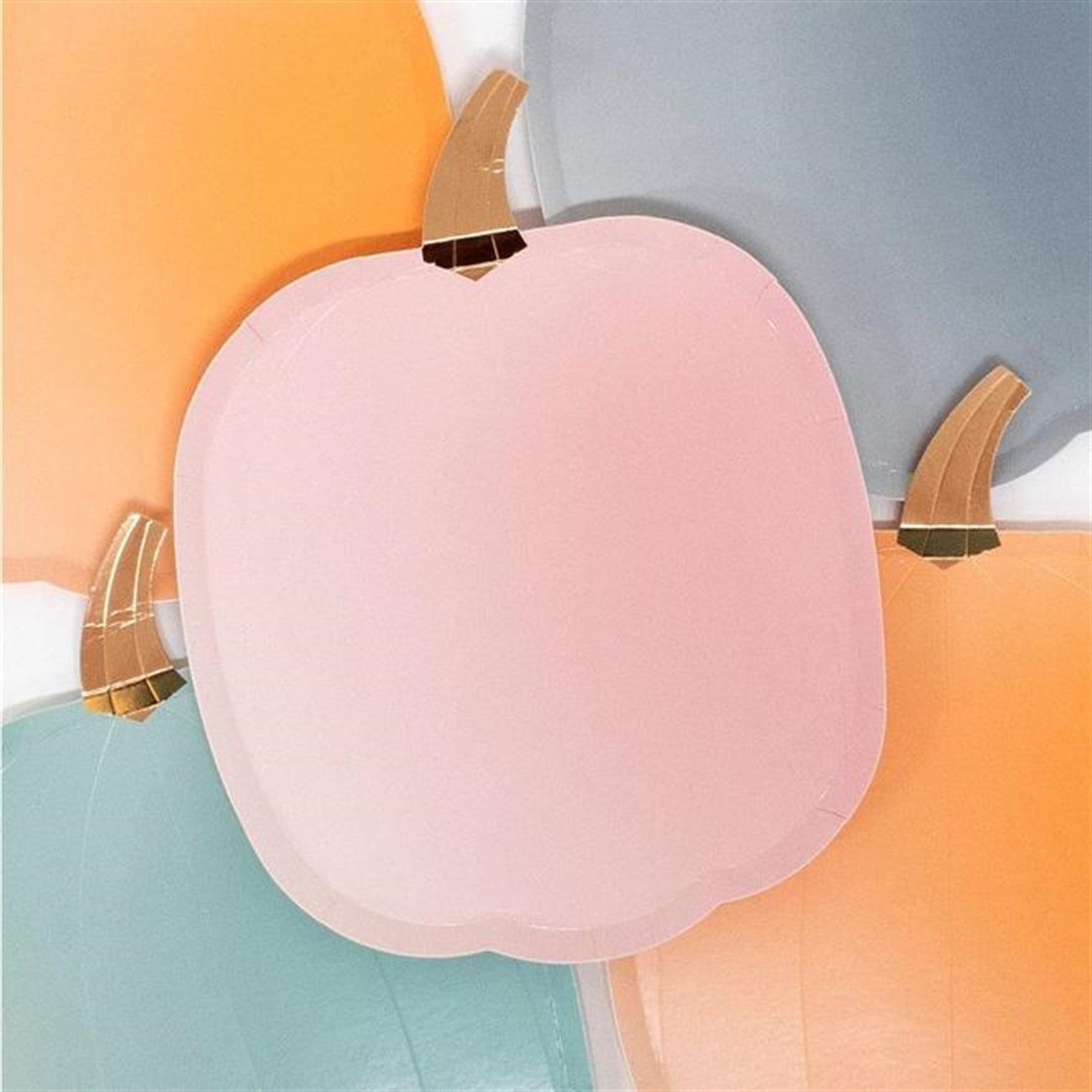 Ombre Halloween Pumpkin Plates - Pastel Balkabağı Tabaklar