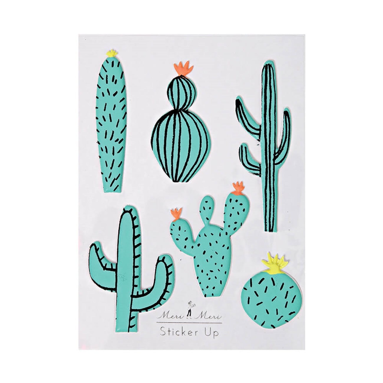 Cactus Puffy Stickers - Kaktüs Kabartmalı Çıkartmalar