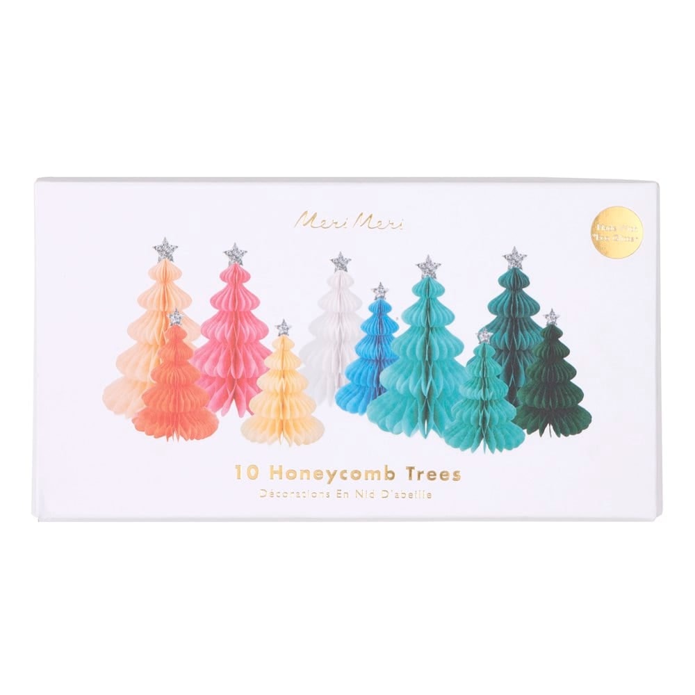 Rainbow Forest Honeycomb Decorations - Renkli Orman Petekli Dekorlar - 10'lu