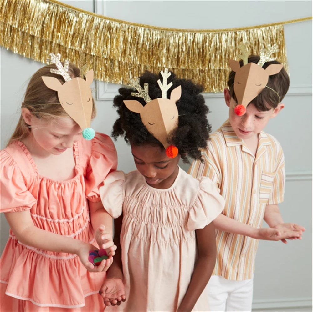 Reindeer Party Hats - Ren Geyikleri Parti Şapkaları - 6lı