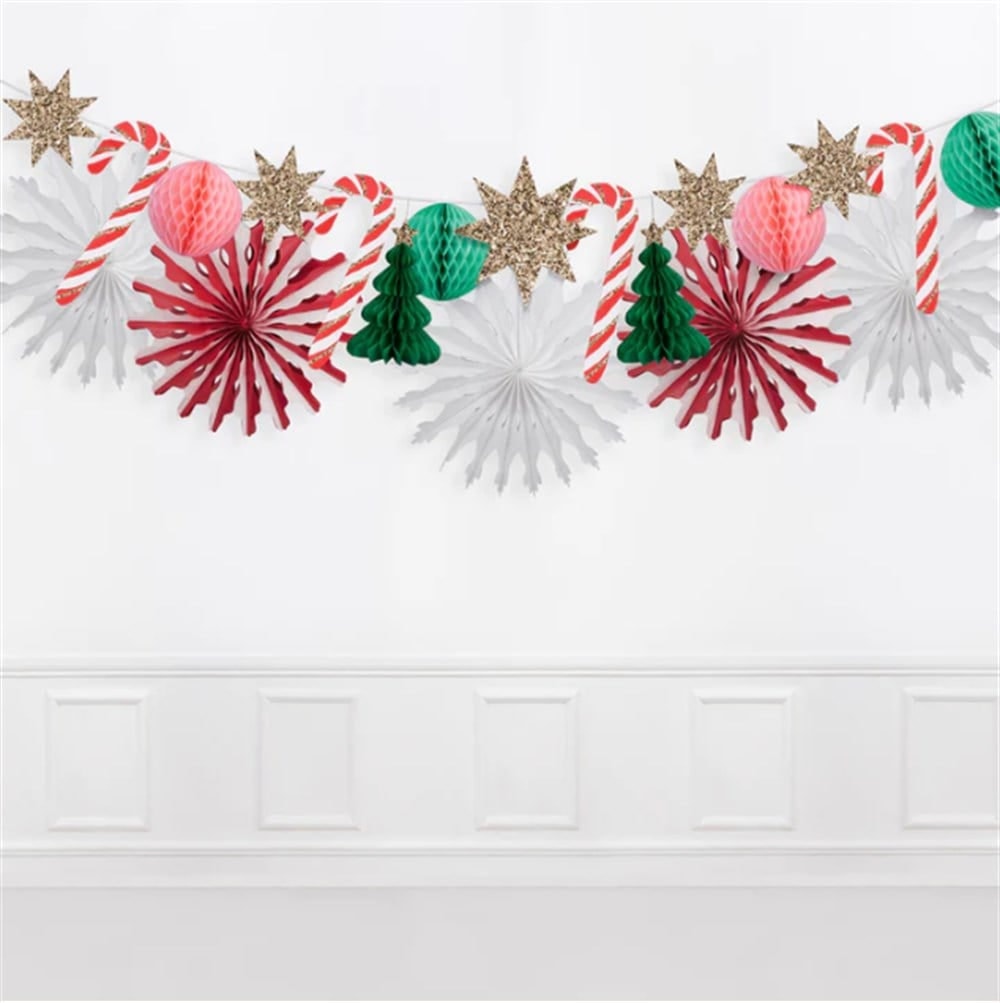 Xmas Honeycomb Garland - Yeni Yıl Petekli Asılan Süs
