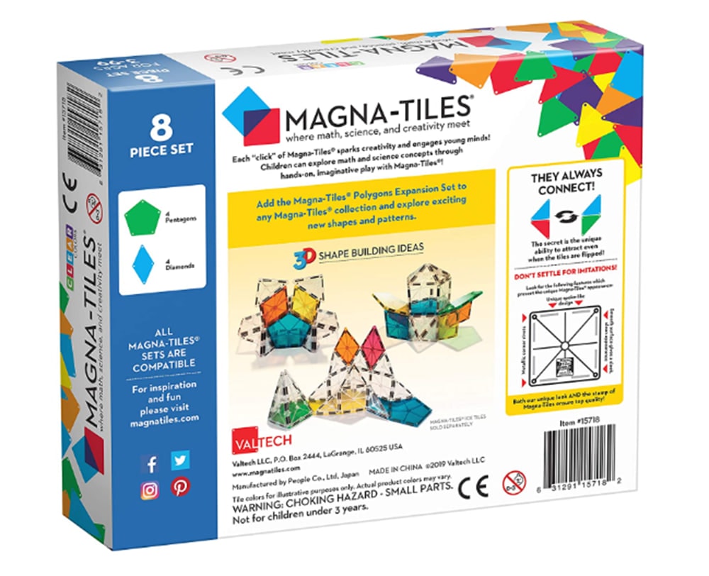 Polygon Expansion Manyetik Bloklar - 8 Parça