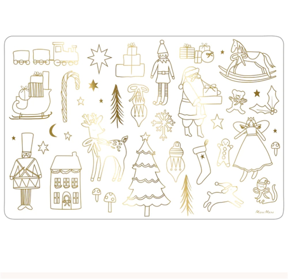 Christmas Colouring Placemats - Yeni Yıl Boyamalı Amerikan Servisi - 8'li