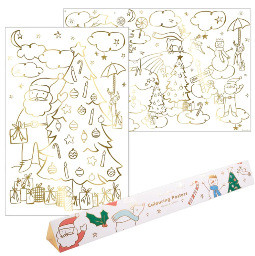 Christmas Colouring Posters - Yeni Yıl Boyama Posterleri - 2'li