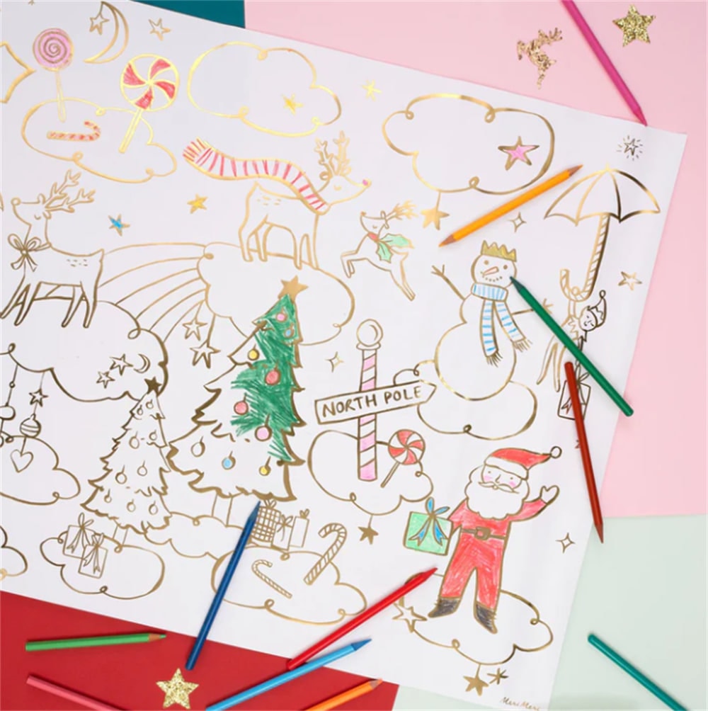 Christmas Colouring Posters - Yeni Yıl Boyama Posterleri - 2'li