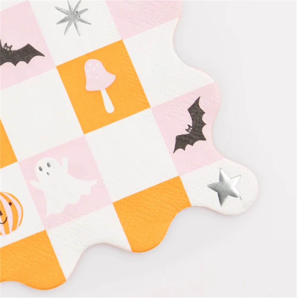 Groovy Halloween Icon Large Napkins - Cadılar Bayramı Karakterli Peçeteler (L) (16'lı)