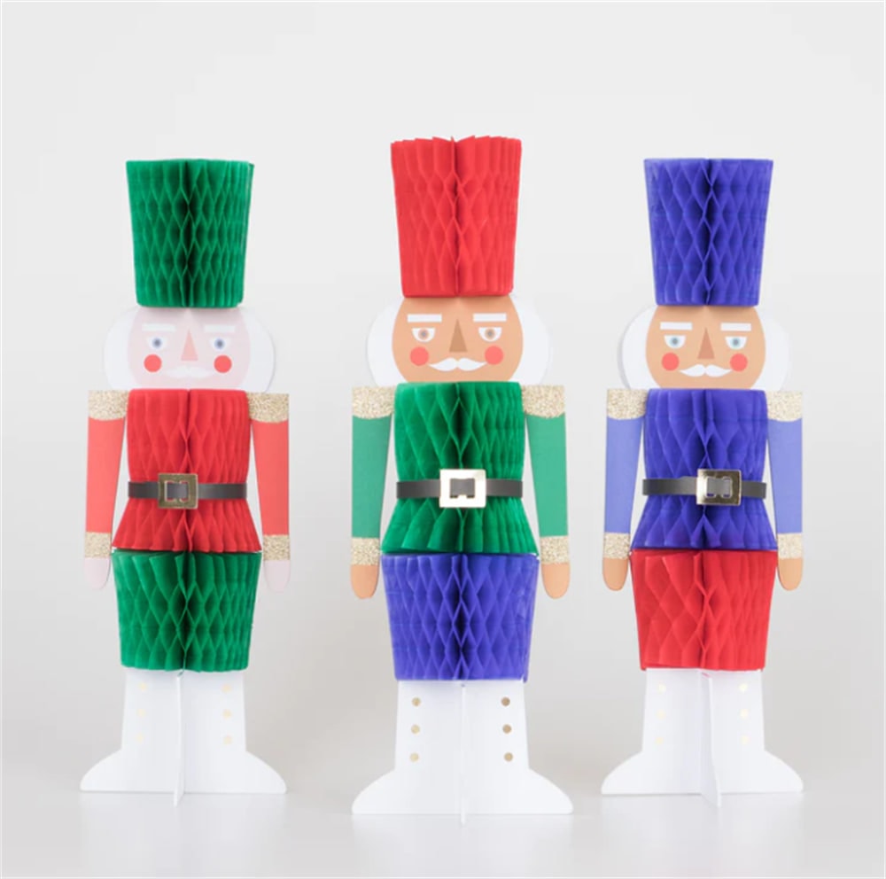 Honeycomb Nutcracker Decorations - Nutcracker Dekorlar (3'lü)